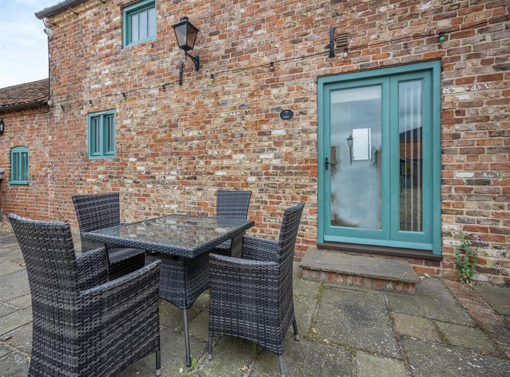 Sitting-out-area at The Forge in Holton-Le-Clay, near Cleethorpes, Lincolnshire