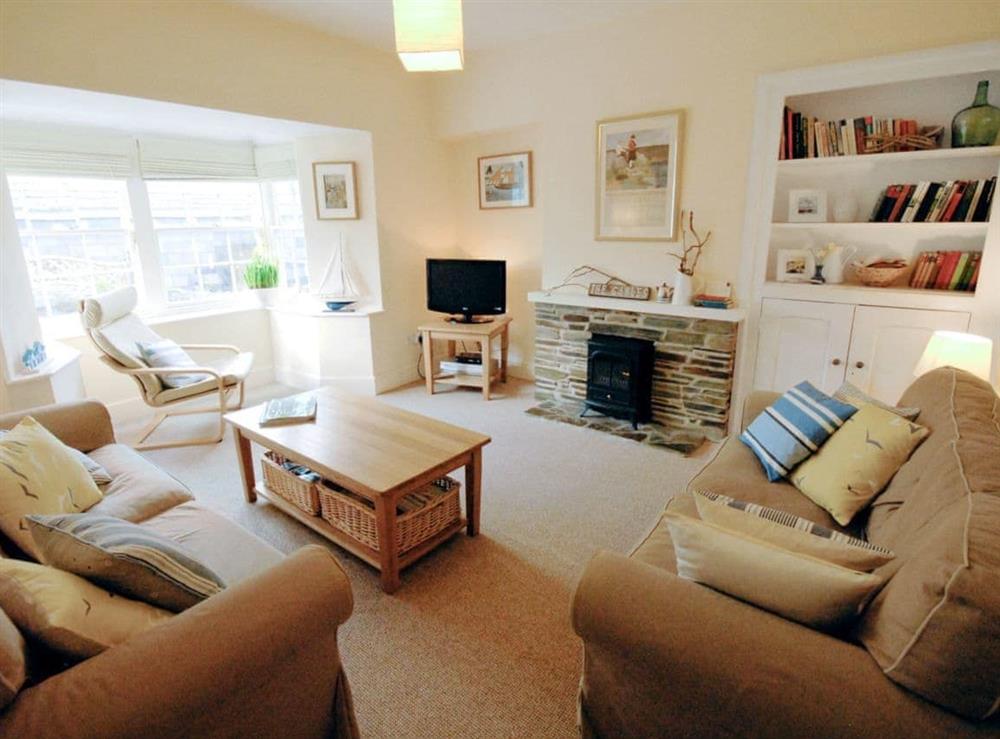 Living room at The Gables in Gorran Haven, Cornwall., Great Britain