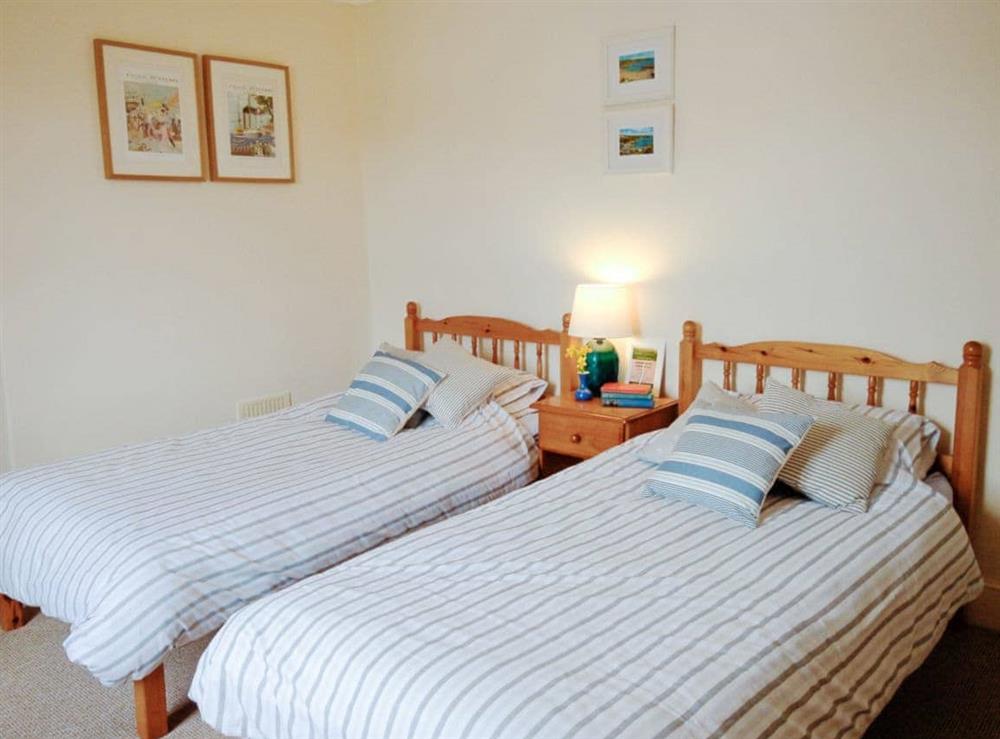 Twin bedroom at The Gables in Gorran Haven, Cornwall., Great Britain