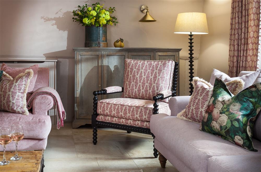 Sitting room with exquisite furnishings at The Gables, Honeybourne