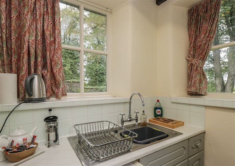 This is the kitchen at The Gameskeepers Cottage, Cartmel