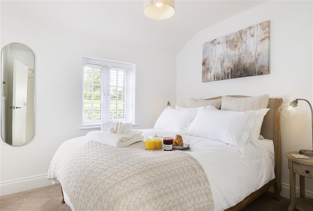 First floor: Bedroom two with a 4ft6 double bed and sumptuous furnishings  at The Gap, Blockley