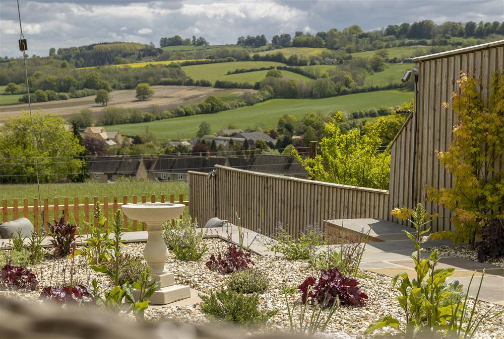 Stunning views from the terraced garden at The Gap in Blockley at The Gap, Blockley
