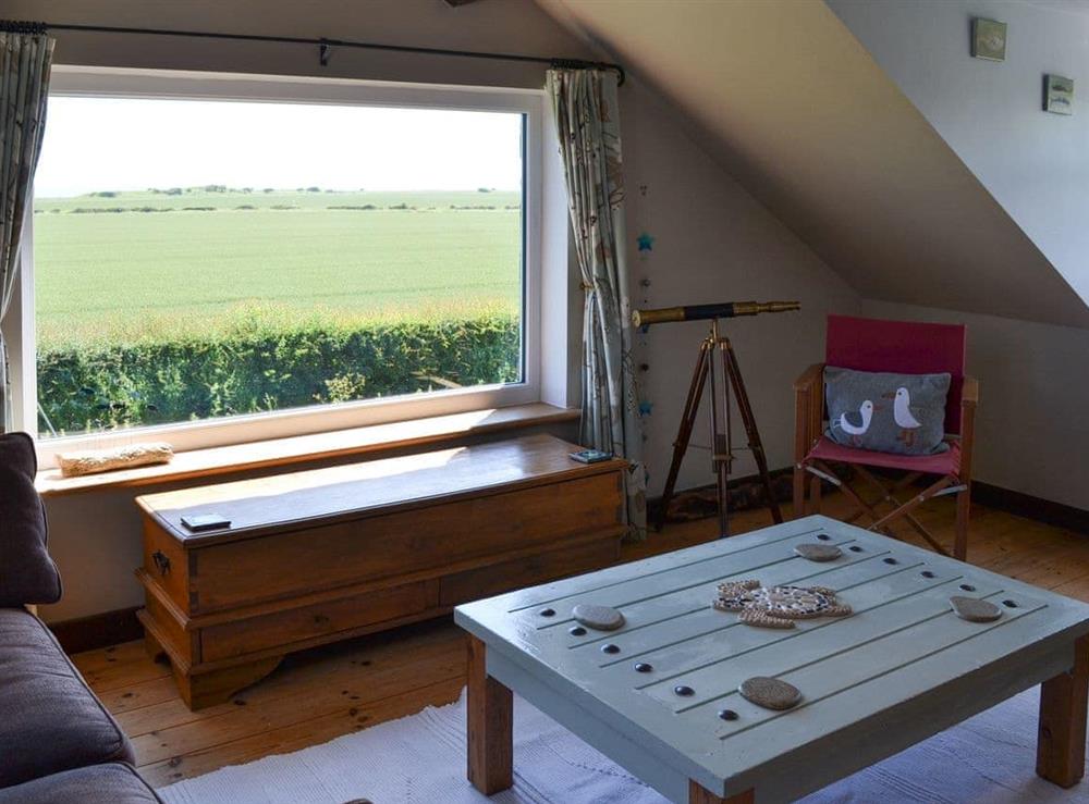 Sitting room with great views at The Gap in Boulmer, near Alnwick, Northumberland