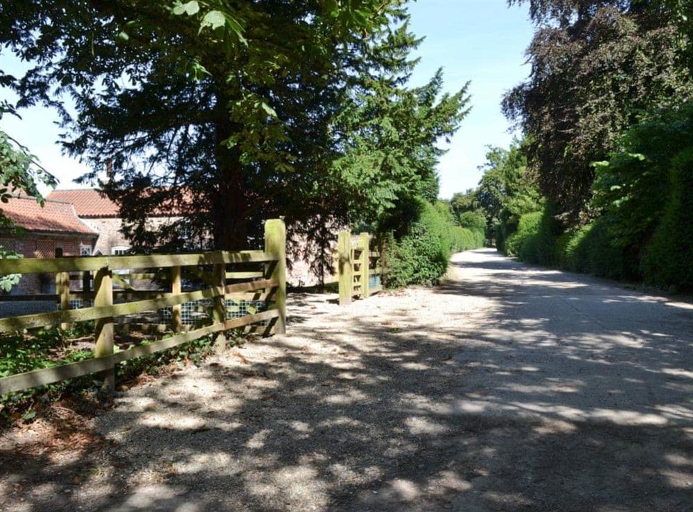 Gated entrance at The Garden Cottage in Rudston, near Bridlington, North Humberside