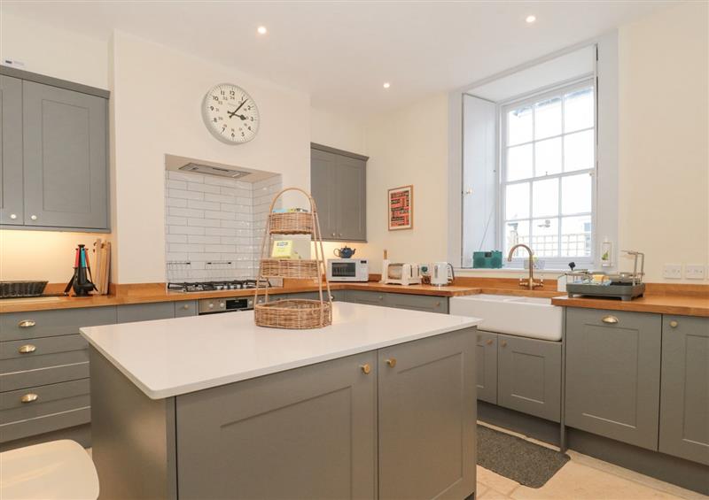 The kitchen at The Garden Flat, Charmouth