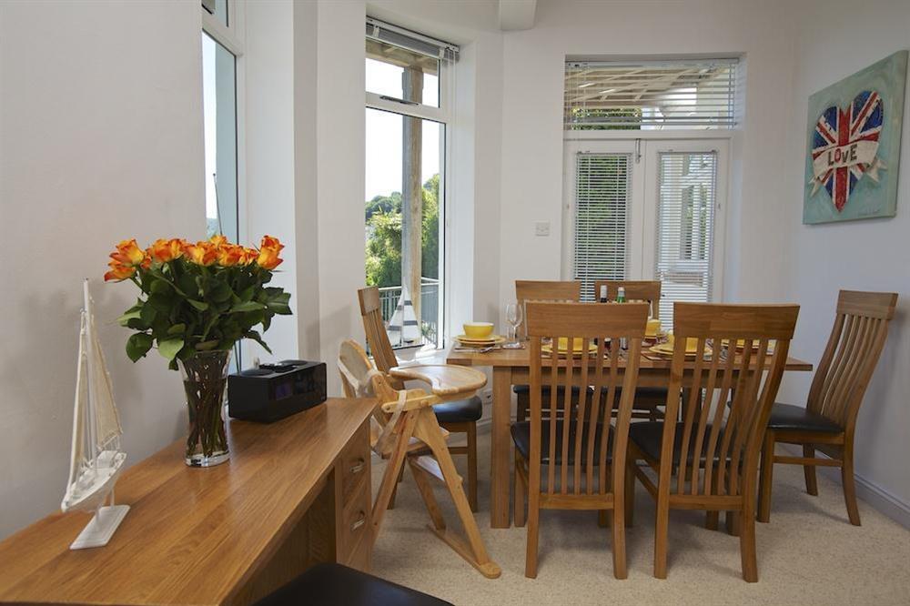 Dining area affords lovely estuary views and has a large oak table (photo 2) at The Garden House (Woodside) in , Salcombe