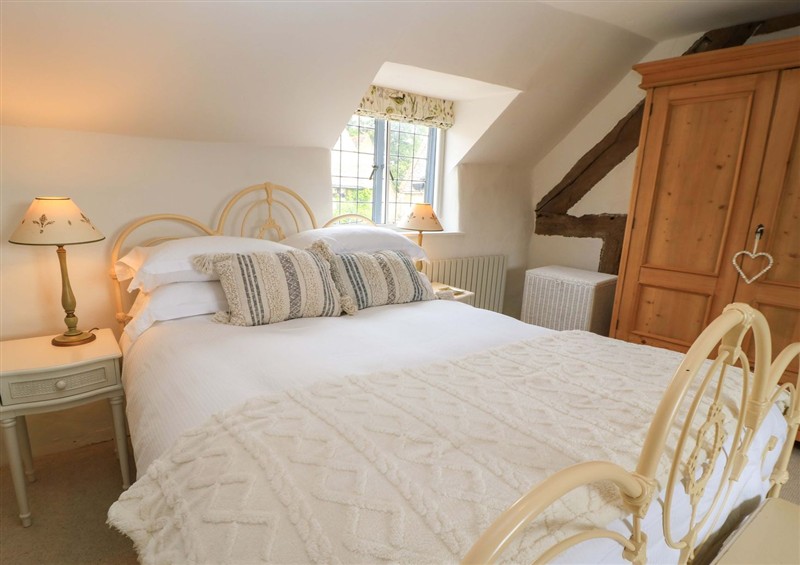 This is the bedroom at The Garden Retreat, Winchcombe