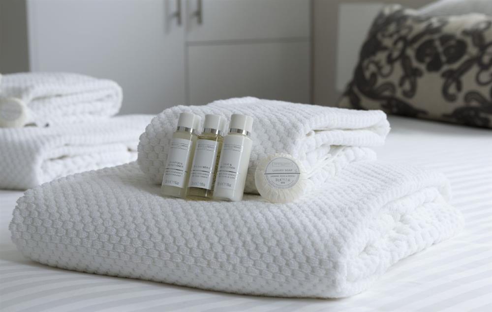 Complimentary toiletries from The White Company are provided at The Garden Studio, Bournes Green