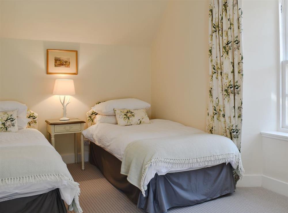 Comfortable twin bedroom at The Garden Suite in Pitscandly, near Forfar, Angus