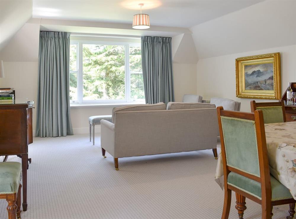 Spacious living/ dining room at The Garden Suite in Pitscandly, near Forfar, Angus
