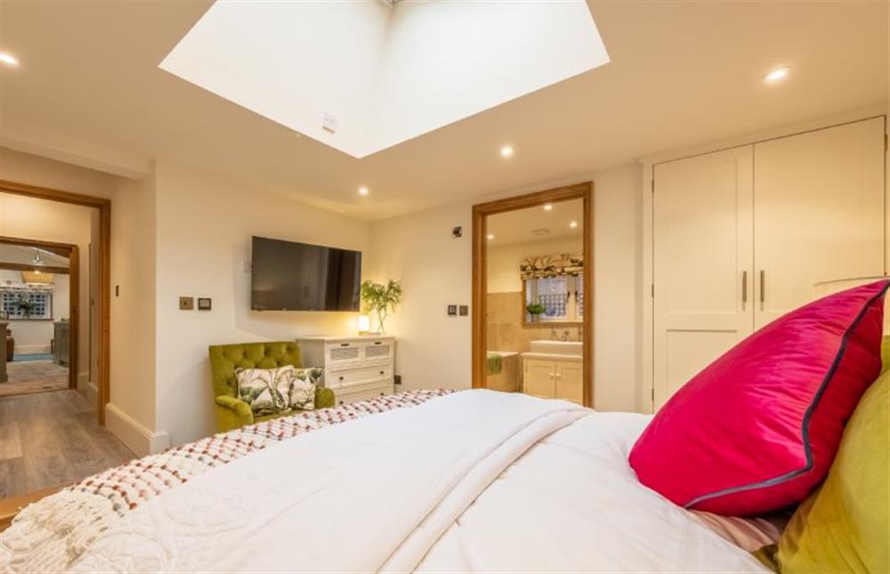 Ground floor: Master bedroom with Smart TV at The Gardeners Cottage, Earsham near Bungay