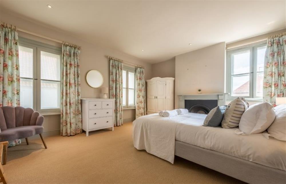 Bedroom three with 5’ king-size bed at The Gardens, Burnham Market near Kings Lynn