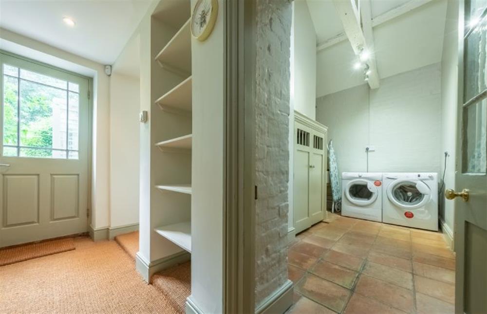 Laundry room with washer and dryer at The Gardens, Burnham Market near Kings Lynn