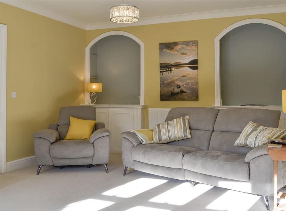 Comfortable seating within living room at The Garth in Penrith, Cumbria
