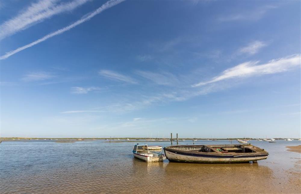 A calm sea and a big blue sky