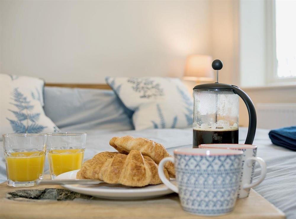 Enjoy breakfast in bed at The Gatehouse at Beckfoot Hall in Kirkby Stephen, near Appleby, Cumbria