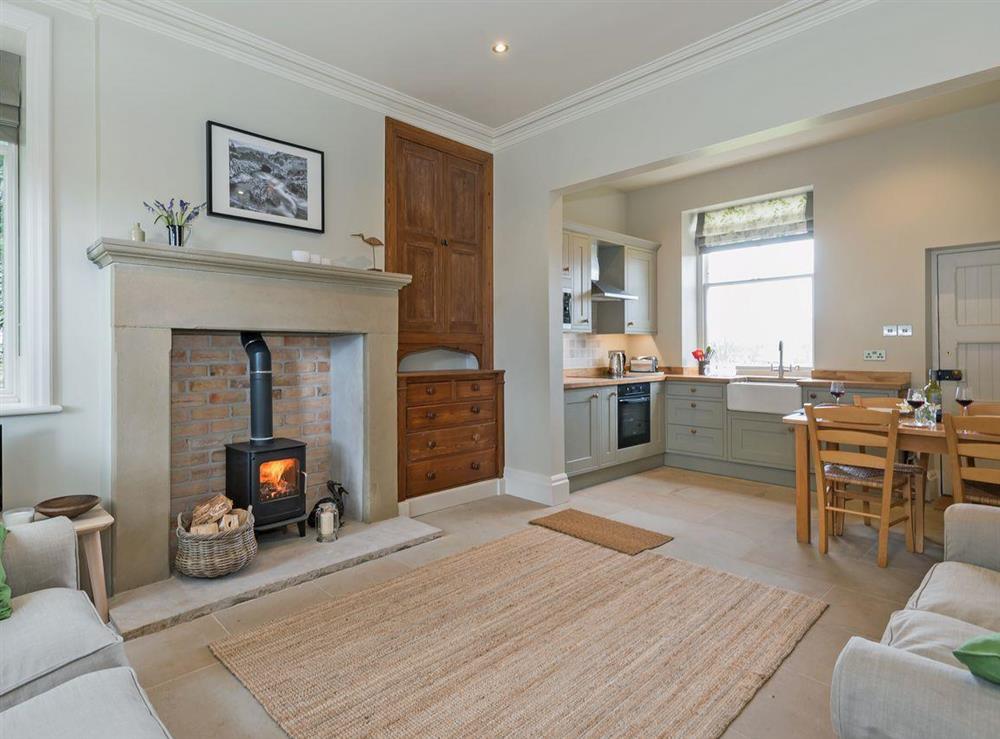 Spacious open plan living/dining room/kitchen at The Gatehouse at Beckfoot Hall in Kirkby Stephen, near Appleby, Cumbria