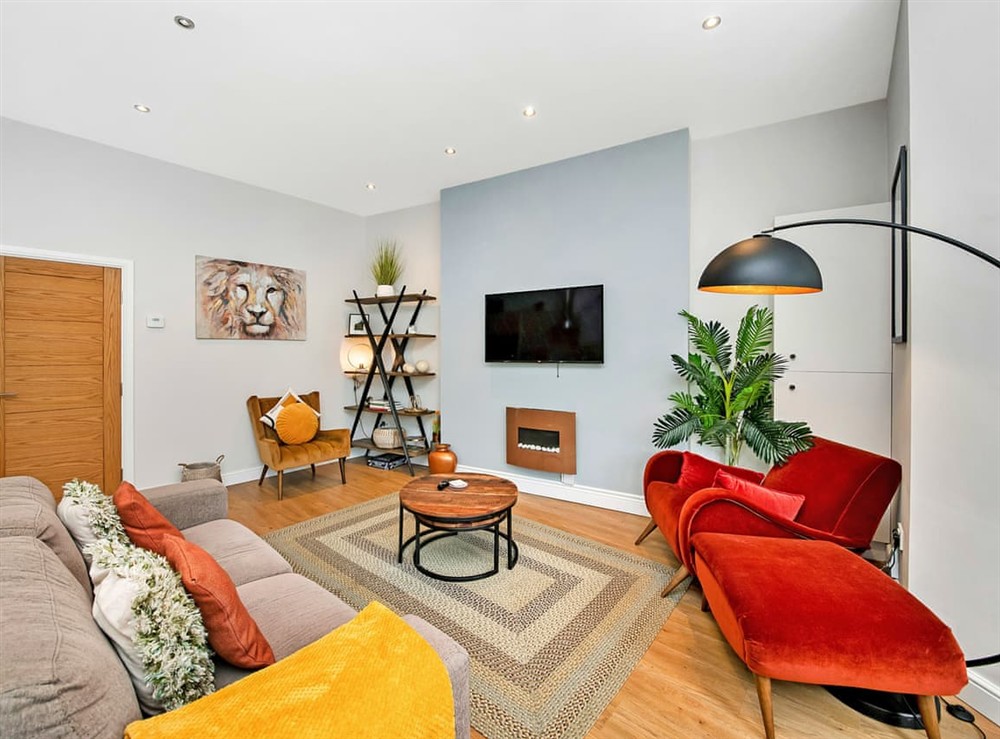 Open plan living space at The Gatehouse Cottage in Harrogate, North Yorkshire