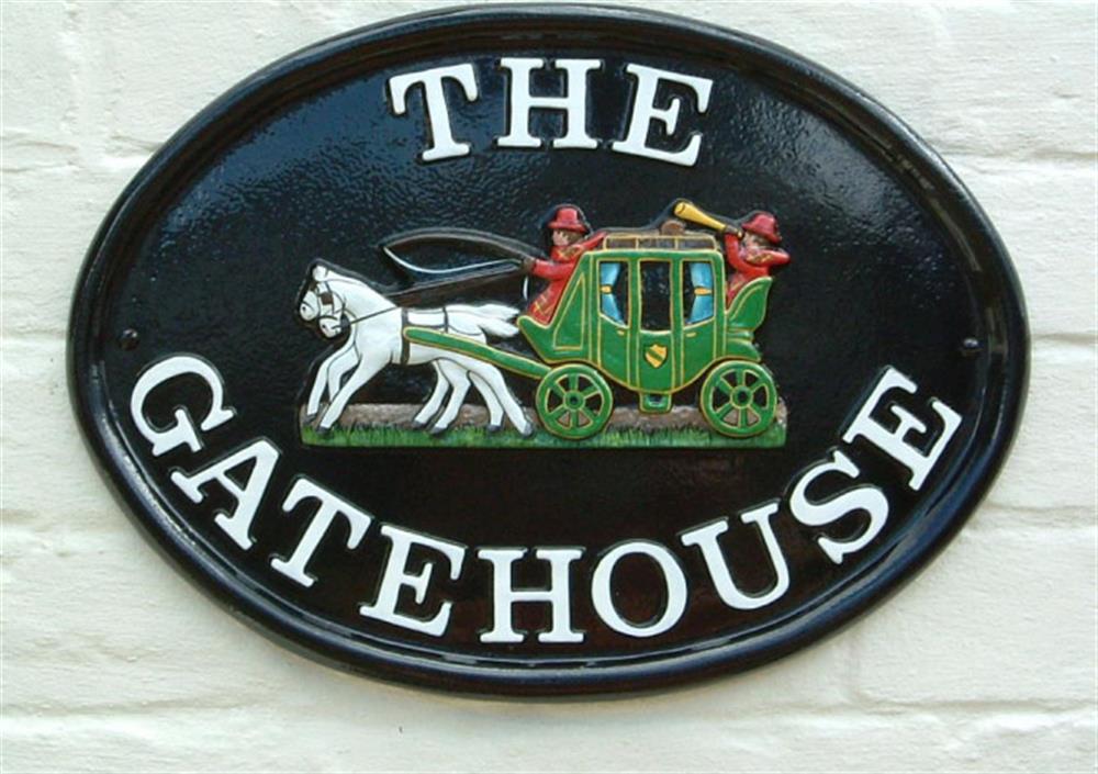 The Gate House sign at The Gatehouse in Lymington