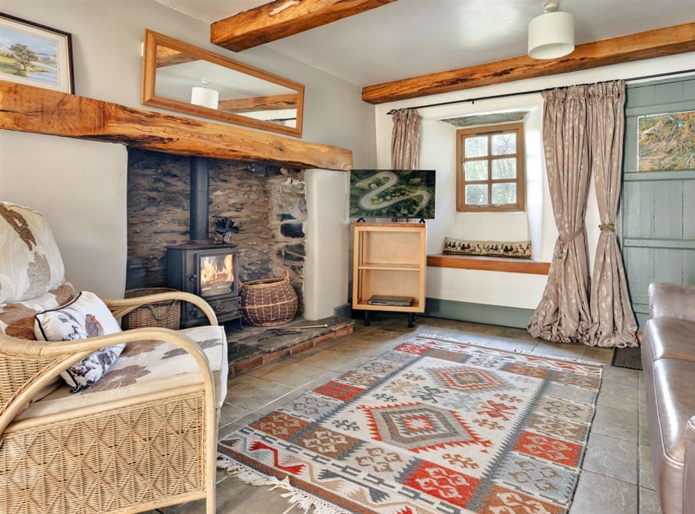 Living area at The Gatekeeper’s Lodge in Ulpha, Cumbria