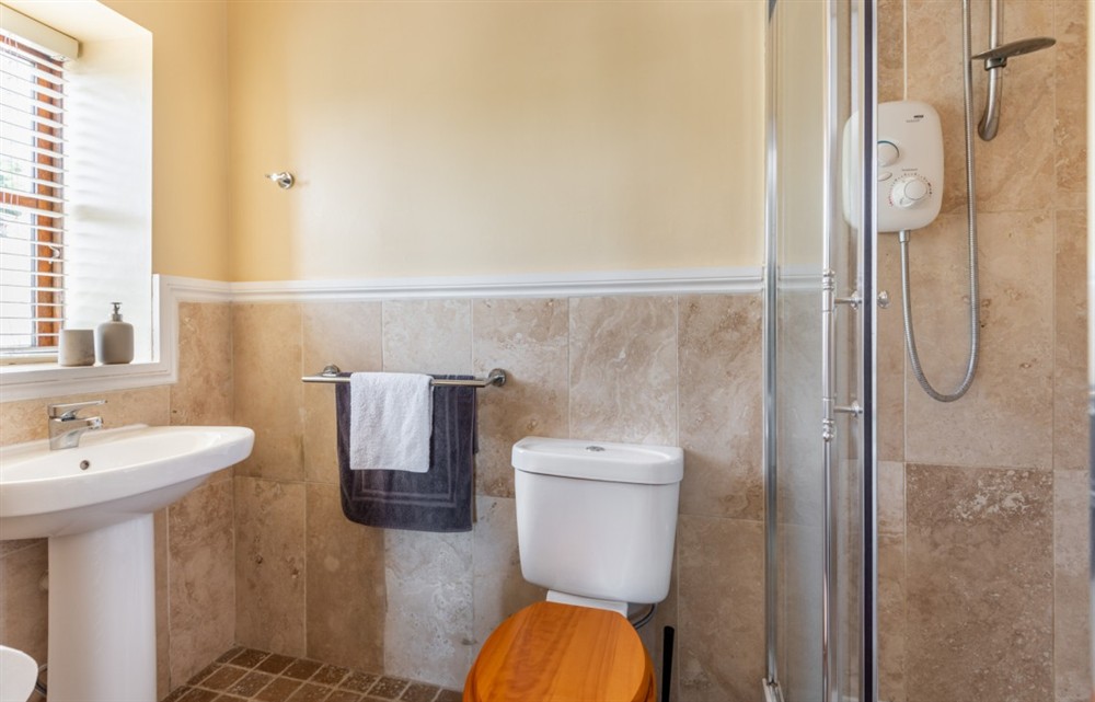 The bathroom at The Georgian House in Combe Martin