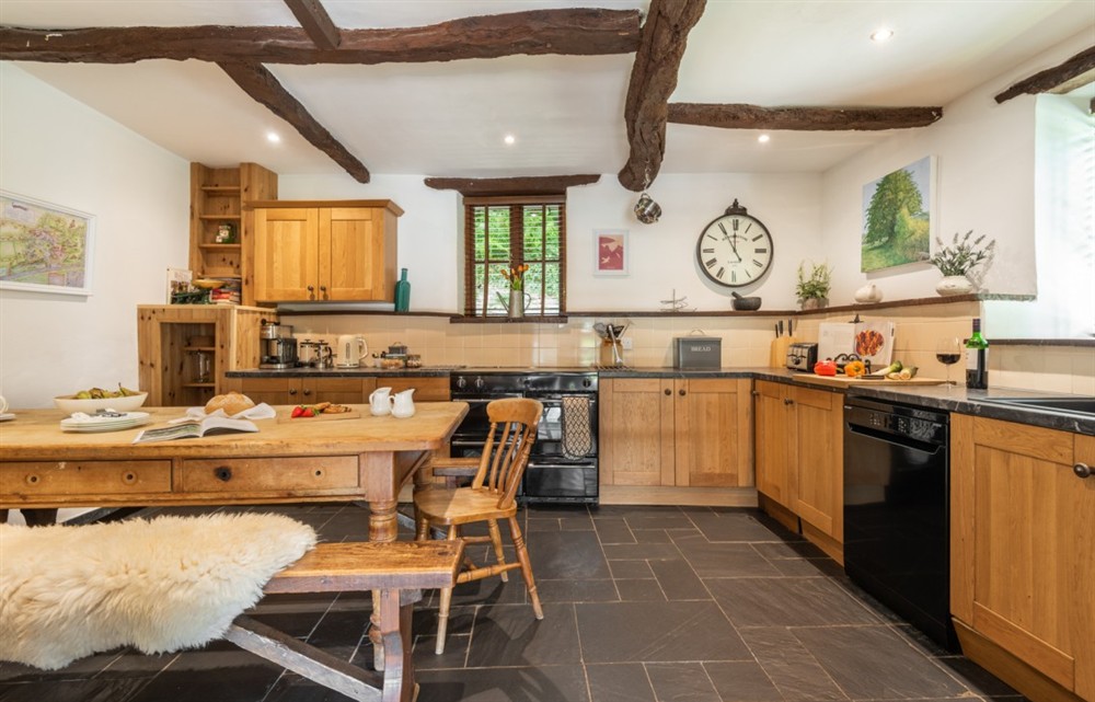 This is the kitchen (photo 3) at The Georgian House in Combe Martin