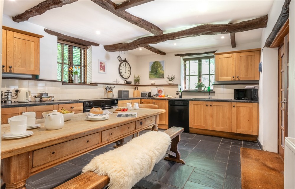 This is the kitchen (photo 5) at The Georgian House in Combe Martin