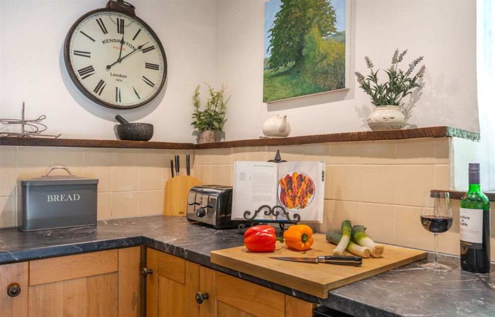 This is the kitchen (photo 6) at The Georgian House in Combe Martin