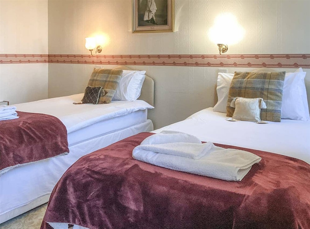 Twin bedroom at The German Room in Lairg, Sutherland