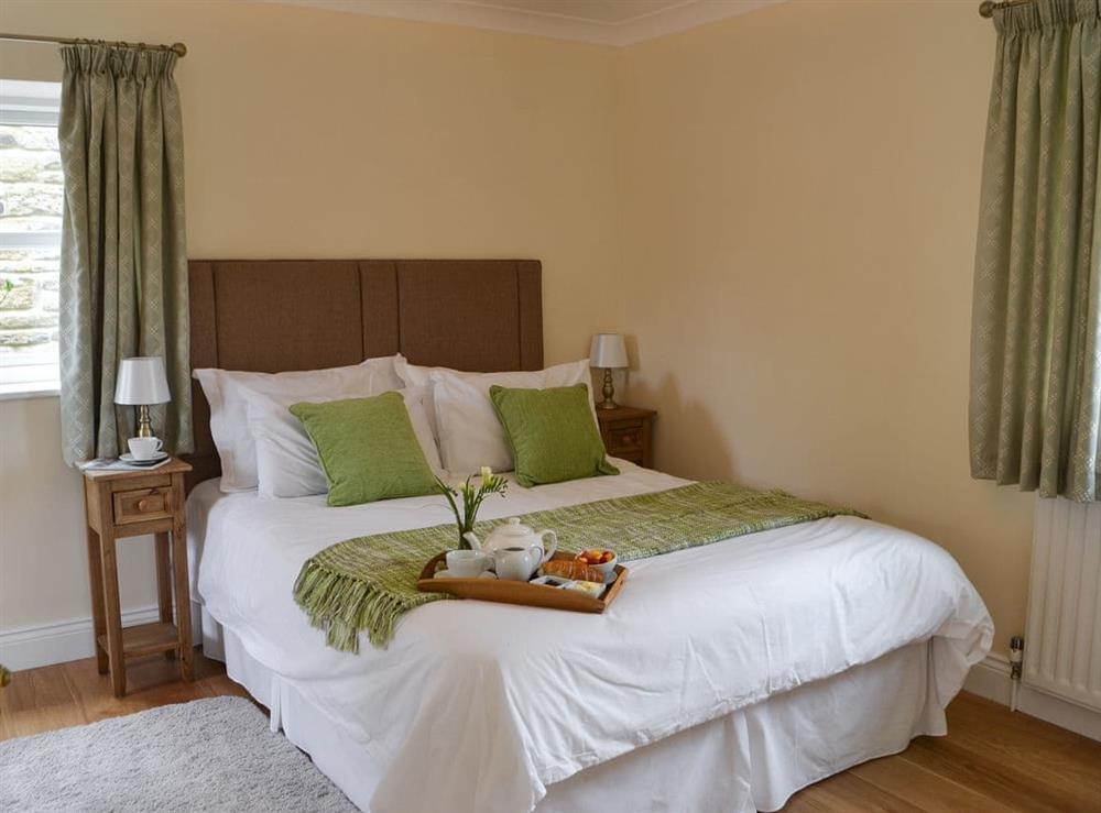 Double bedroom at The Gin Gan Cottage in Ryal, near Corbridge, Northumberland