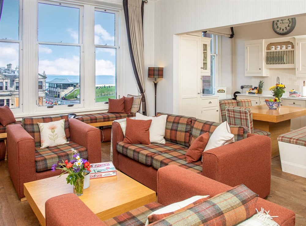 Living area at The Golf Place in St Andrews, Fife