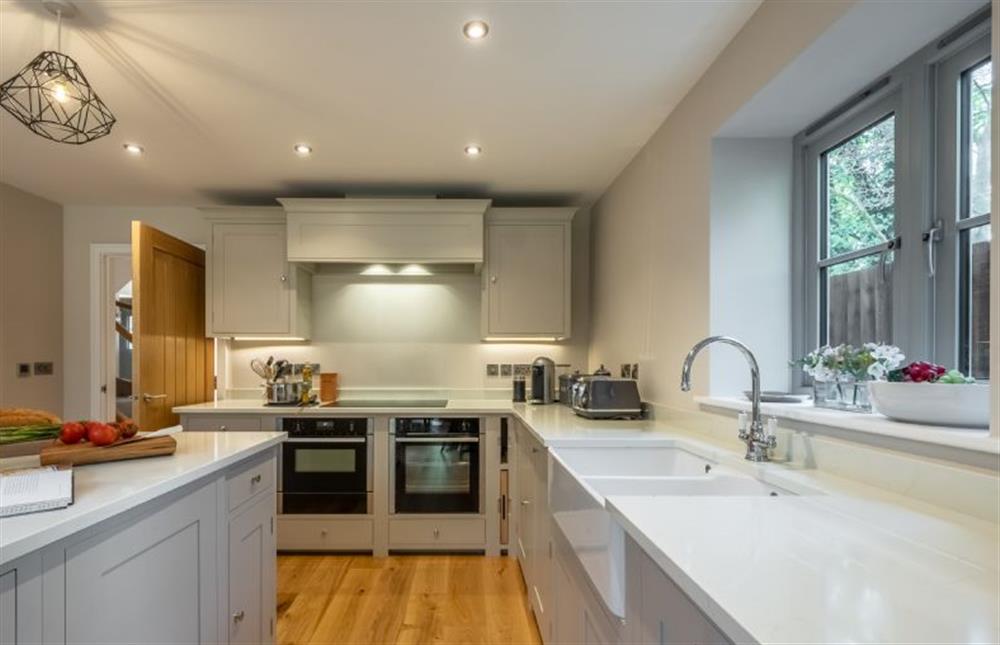 A smart fully fitted kitchen at The Goosebec, Burnham Market near Kings Lynn