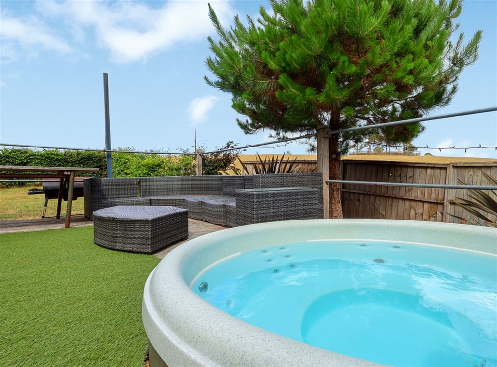 Hot tub at The Grain Dryer in Gloucester, Gloucestershire