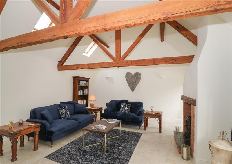 Relax in the living area at The Granary at Field Farm, Wickhamford near Broadway