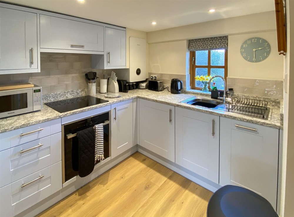 Kitchen area at The Granary at Gay Street Farm in Pulborough, West Sussex