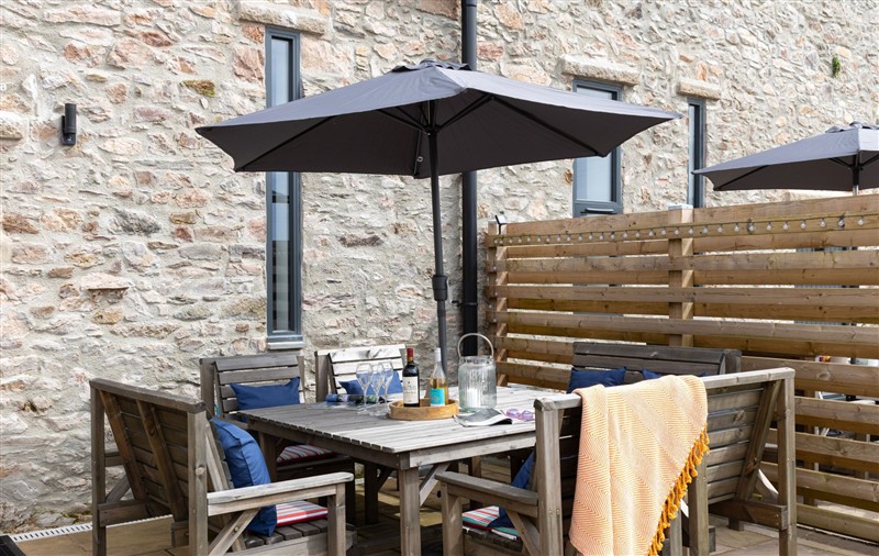 The patio at