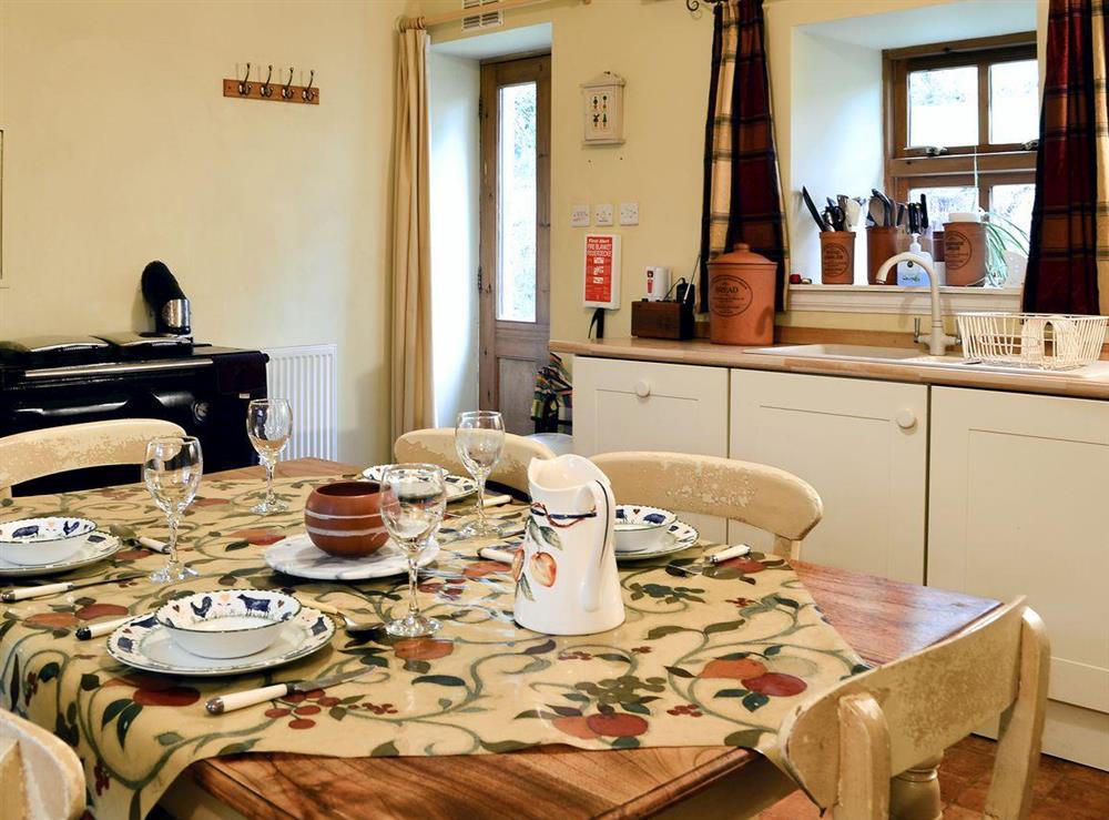 Well equipped kitchen/ dining room at The Granary in Lanton, near Jedburgh, The Scottish Borders, Roxburghshire