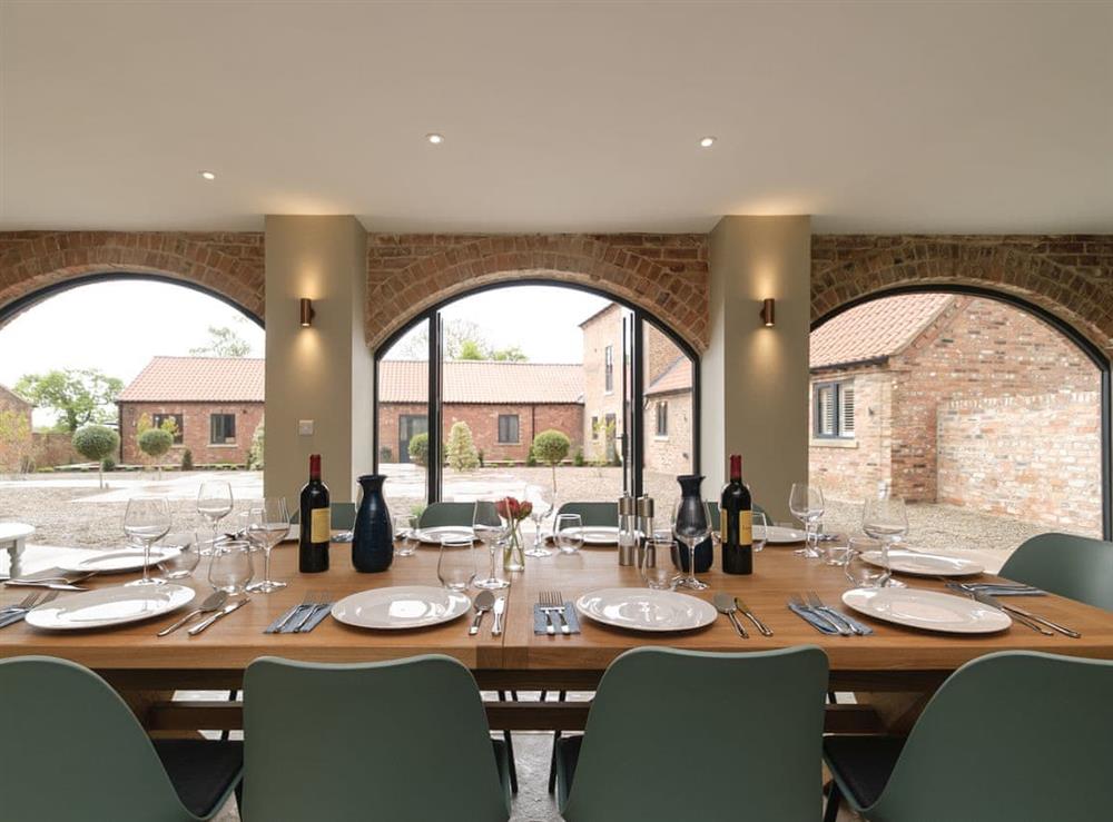 Dining area at The Granary in Long Marston, near York, North Yorkshire