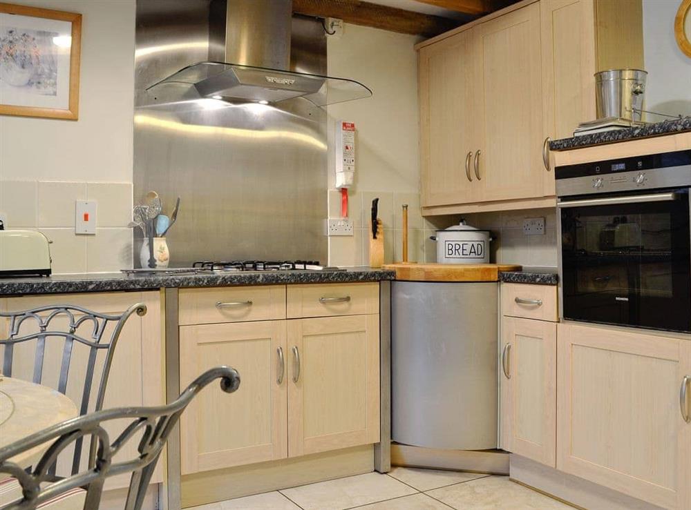 Well equipped kitchen area at The Granary in Three Crosses, Gower, Swansea., West Glamorgan