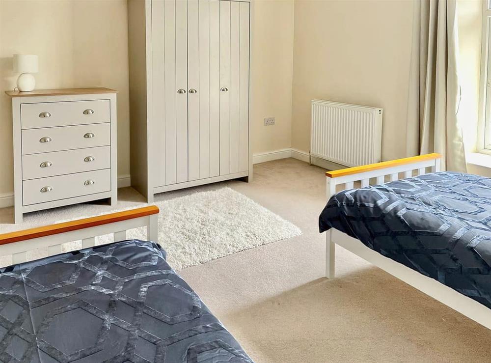 Twin bedroom at The Graphs Gaff in Aycliffe Village, Durham