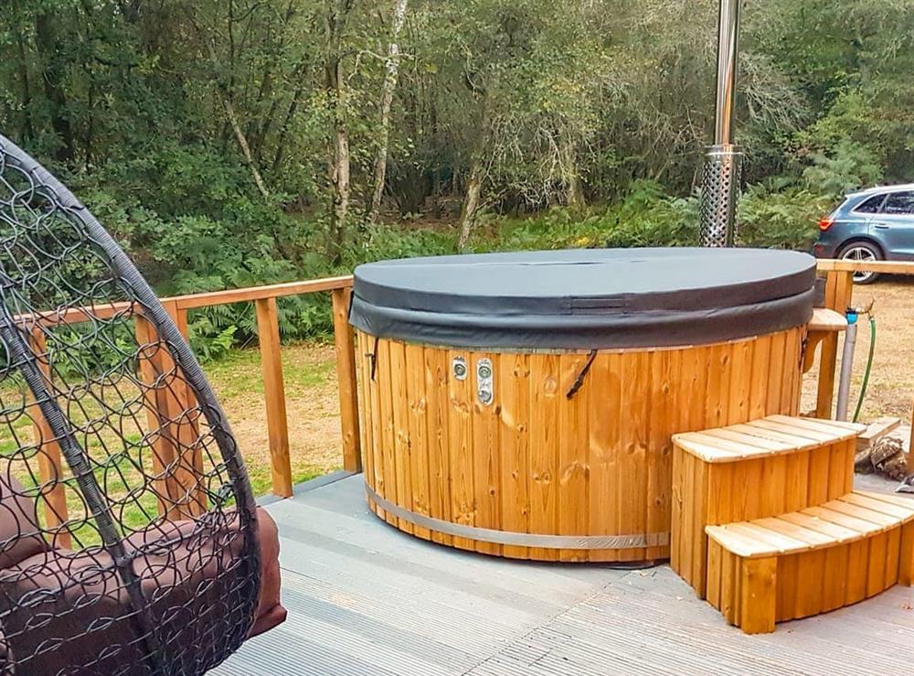 Hot tub at The Great Escape in Elstead, near Godalming, Surrey