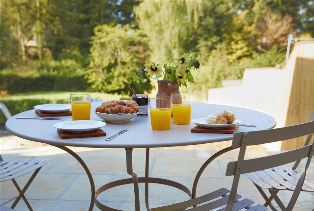 Enjoy breakfast on the terrace at The Green, Castle Howard, Coneysthorpe