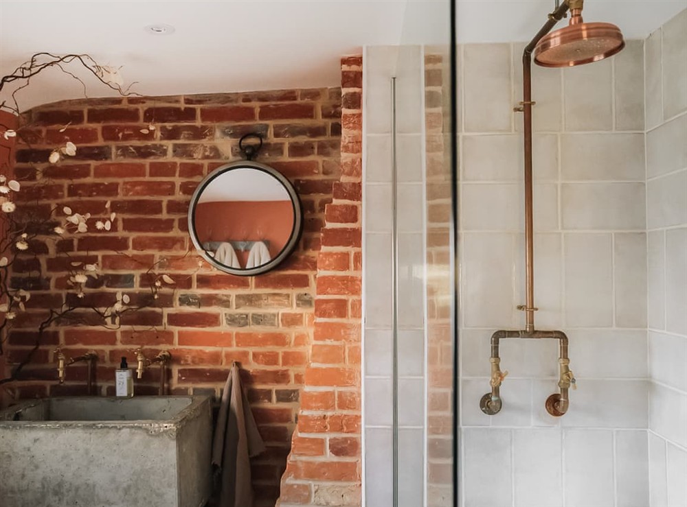 Shower room at The Green One On The End in Thurton, Norfolk