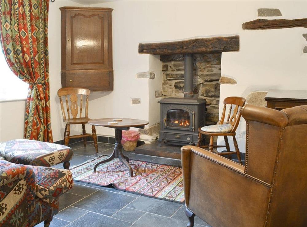 Welcoming snug with wood burner at The Griffin in Broughton-in-Furness, Cumbria., Great Britain