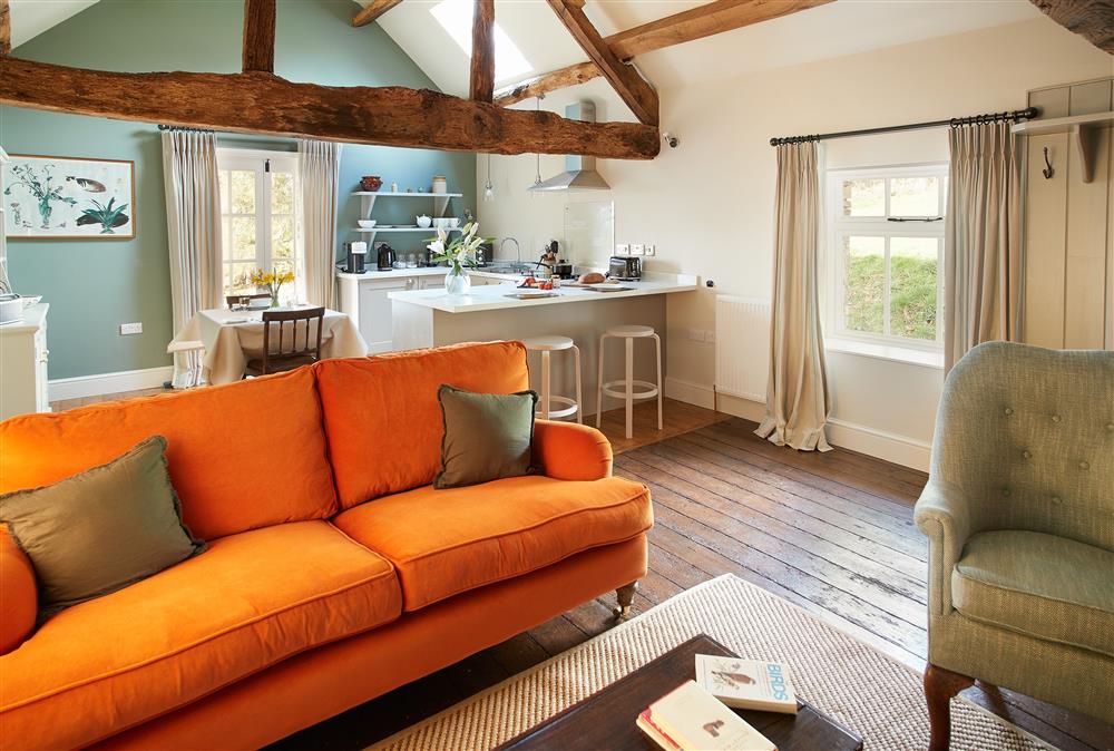 The Groomfts Flat, Herefordshire: Sitting area with plush furnishings