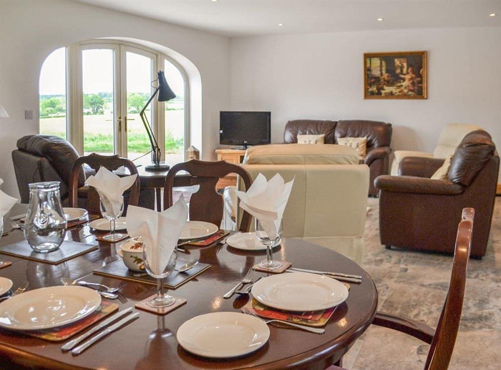Open plan living space at The Grooms Quarters in Ragby, Lincolnshire