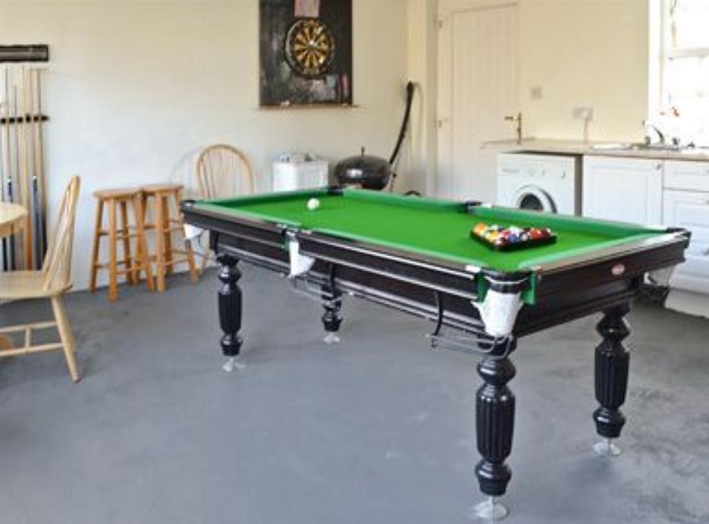 Games room at The Haven in Craster near Alnwick, Northumberland