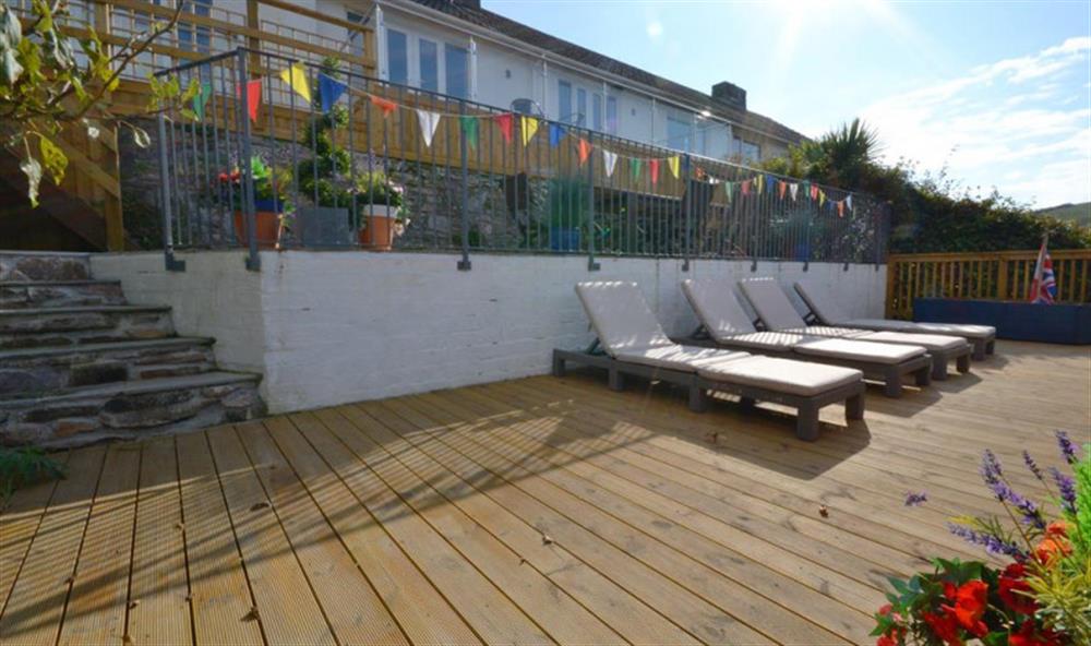 Great sun terrace for when the sun shines at The Haven in Noss Mayo