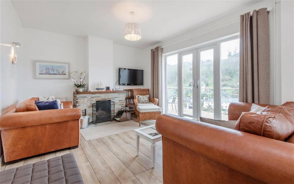 Superb open plan living room at The Haven in Noss Mayo